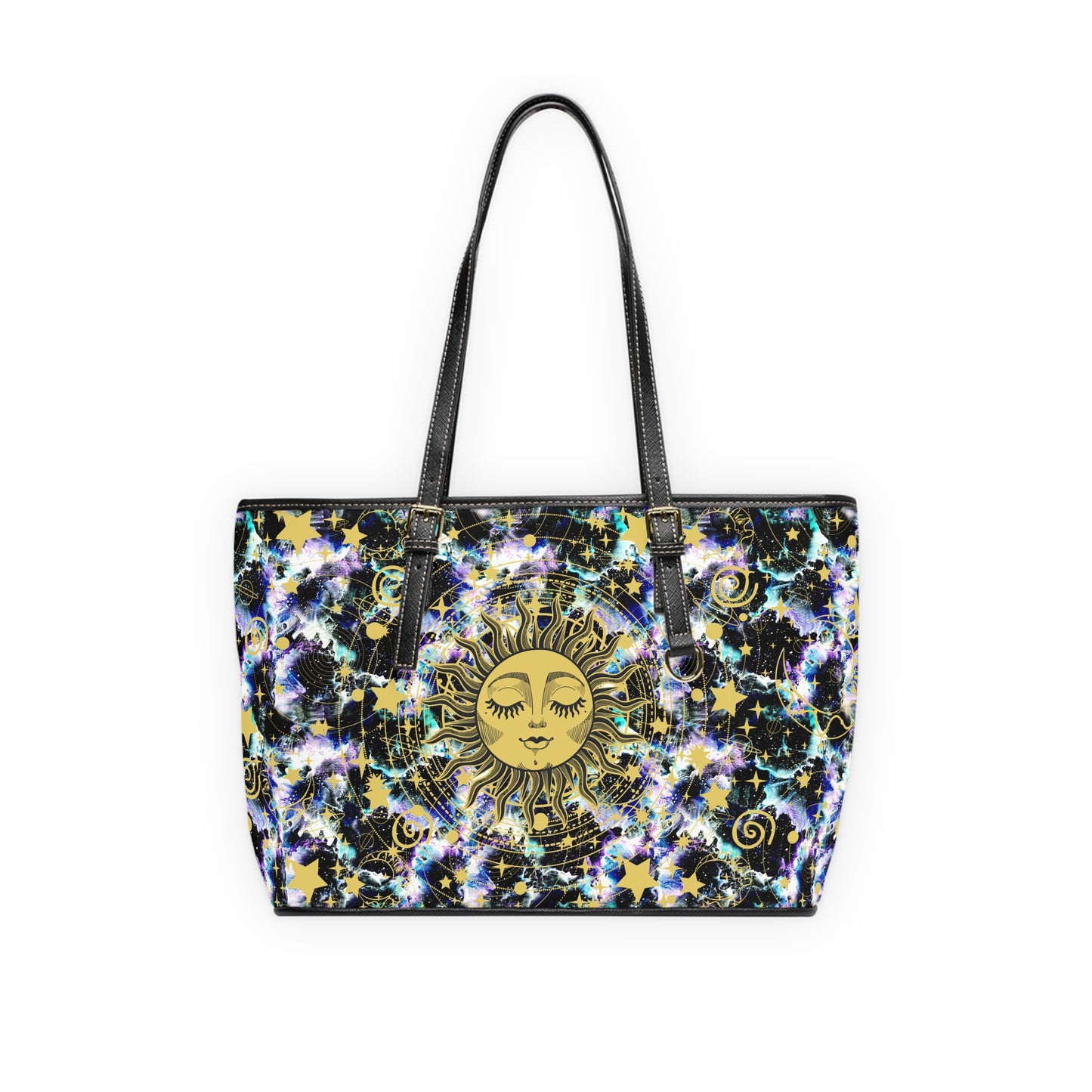 Shoulder Tote Bag - Galaxy Sun and Stars- Limited Edition