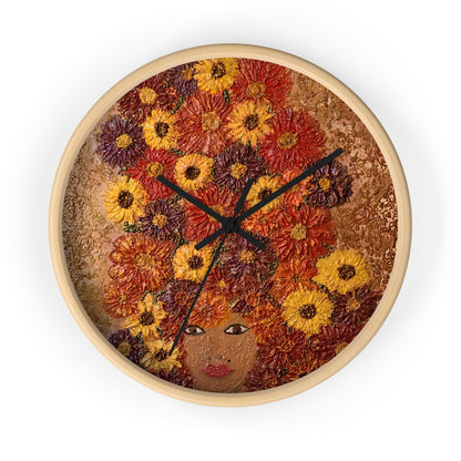 Power of Thought- Flower Girl Wall Clock