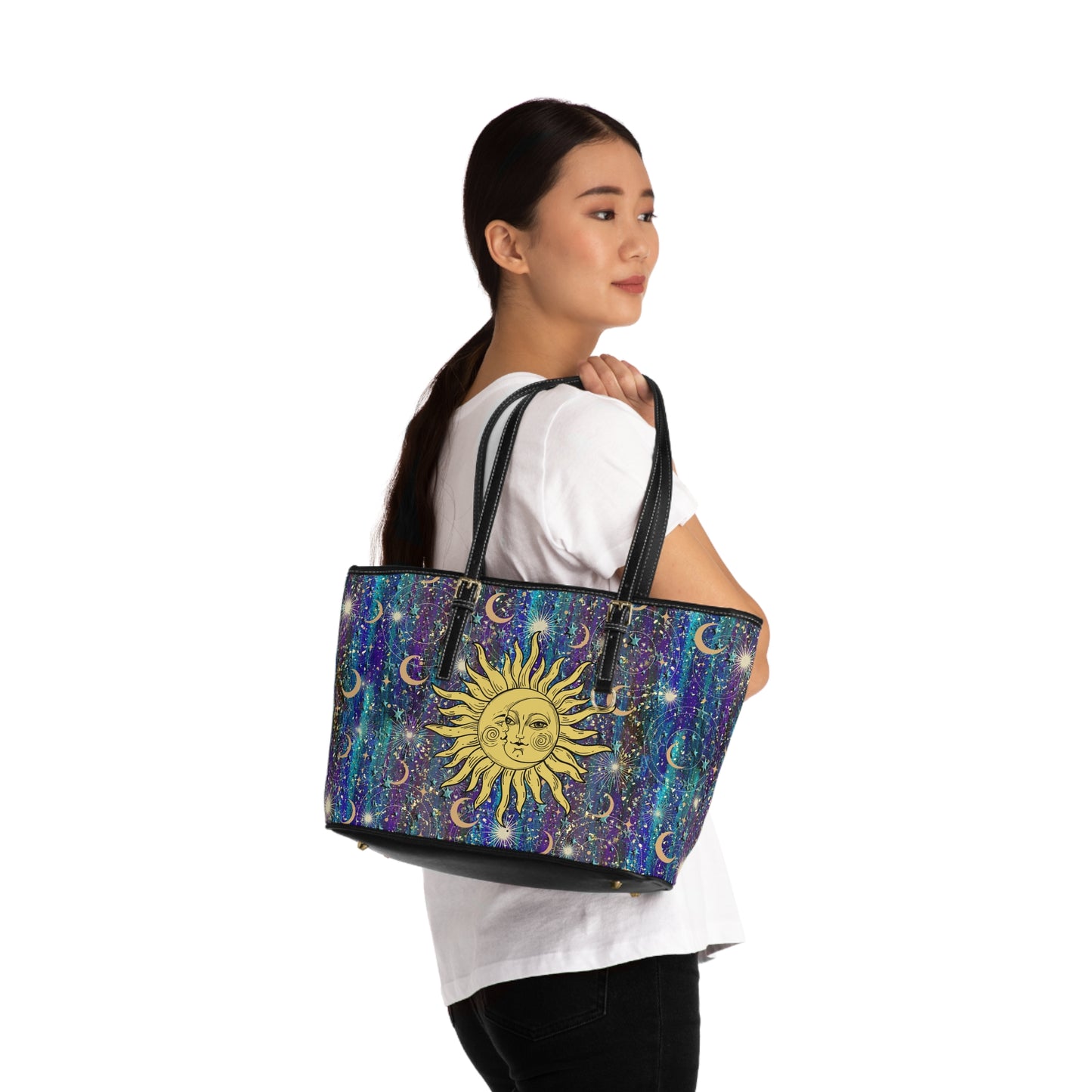 Shoulder Tote Bag - Celestial Sun and Moon - Limited Edition