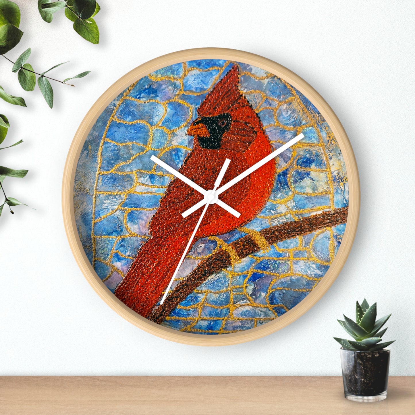 Always Beside You- Cardinal Wall Clock