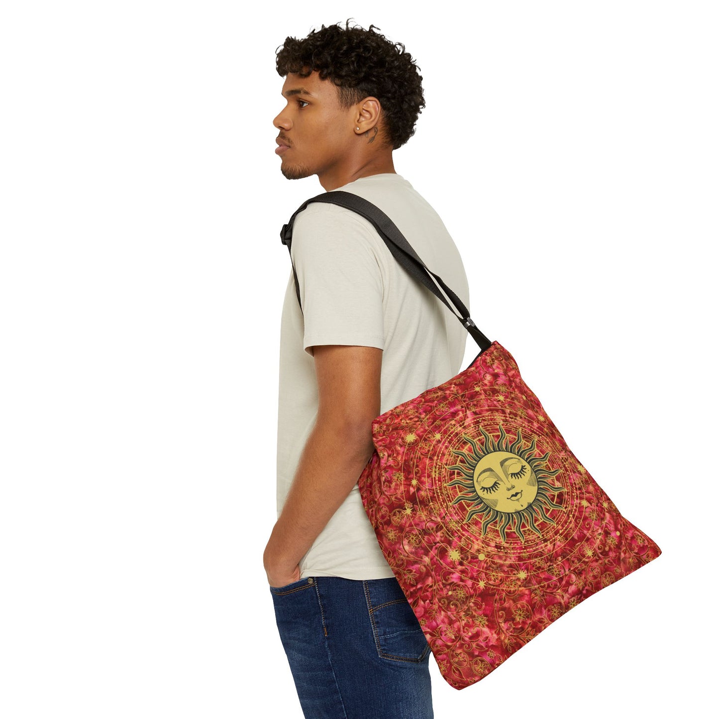 Celestial Sun Adjustable Crossbody Tote Bag