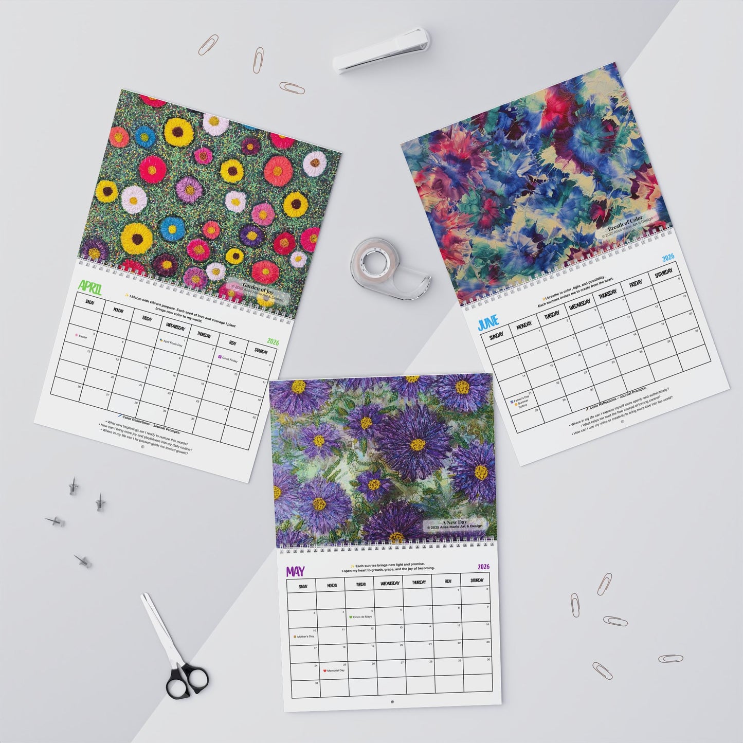 2026 Healing Through Color Calendar – A Year of Art, Color & Affirmations