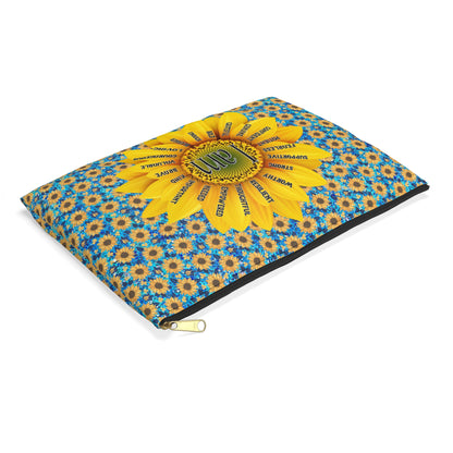 Sunflower Affirmation Accessory Pouch