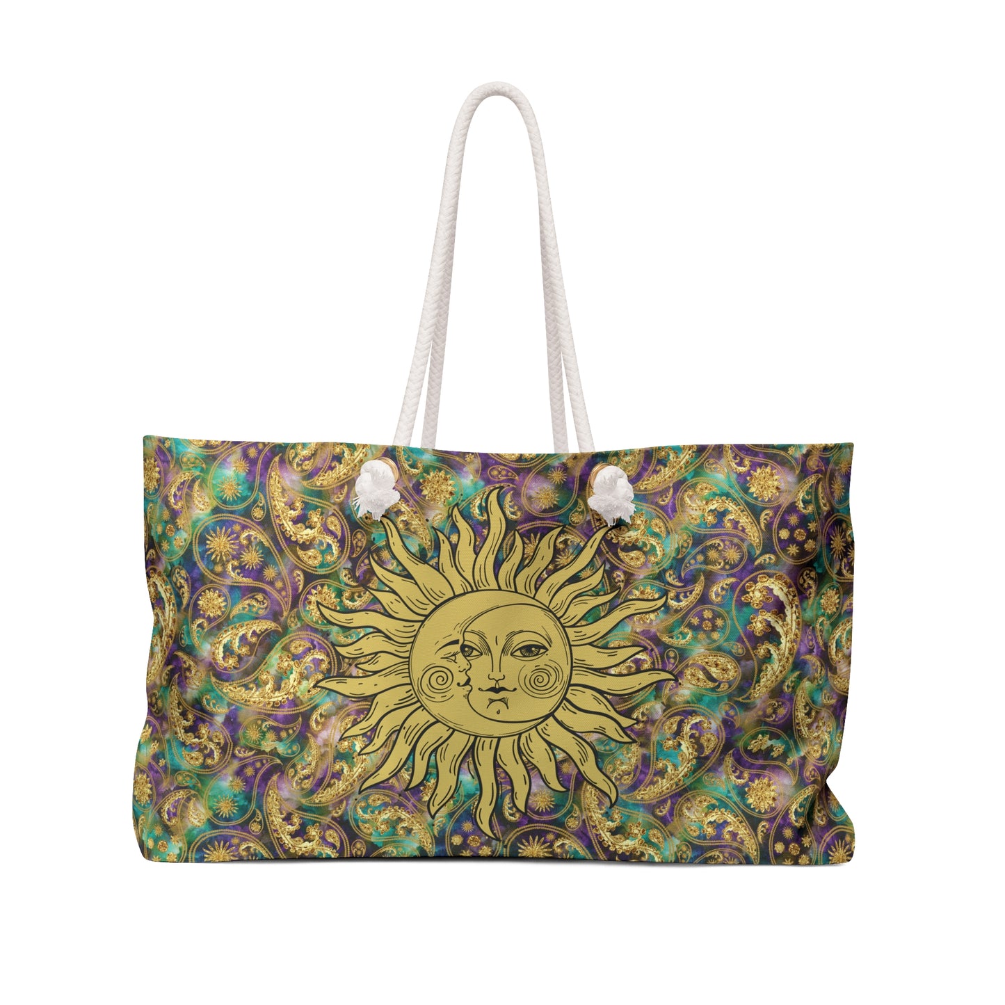 Celestial Sun and Moon Weekender Bag