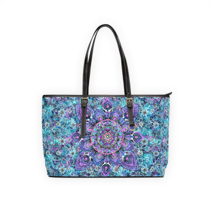 Blue and Purple Mandala Shoulder Tote Bag - Limited Edition