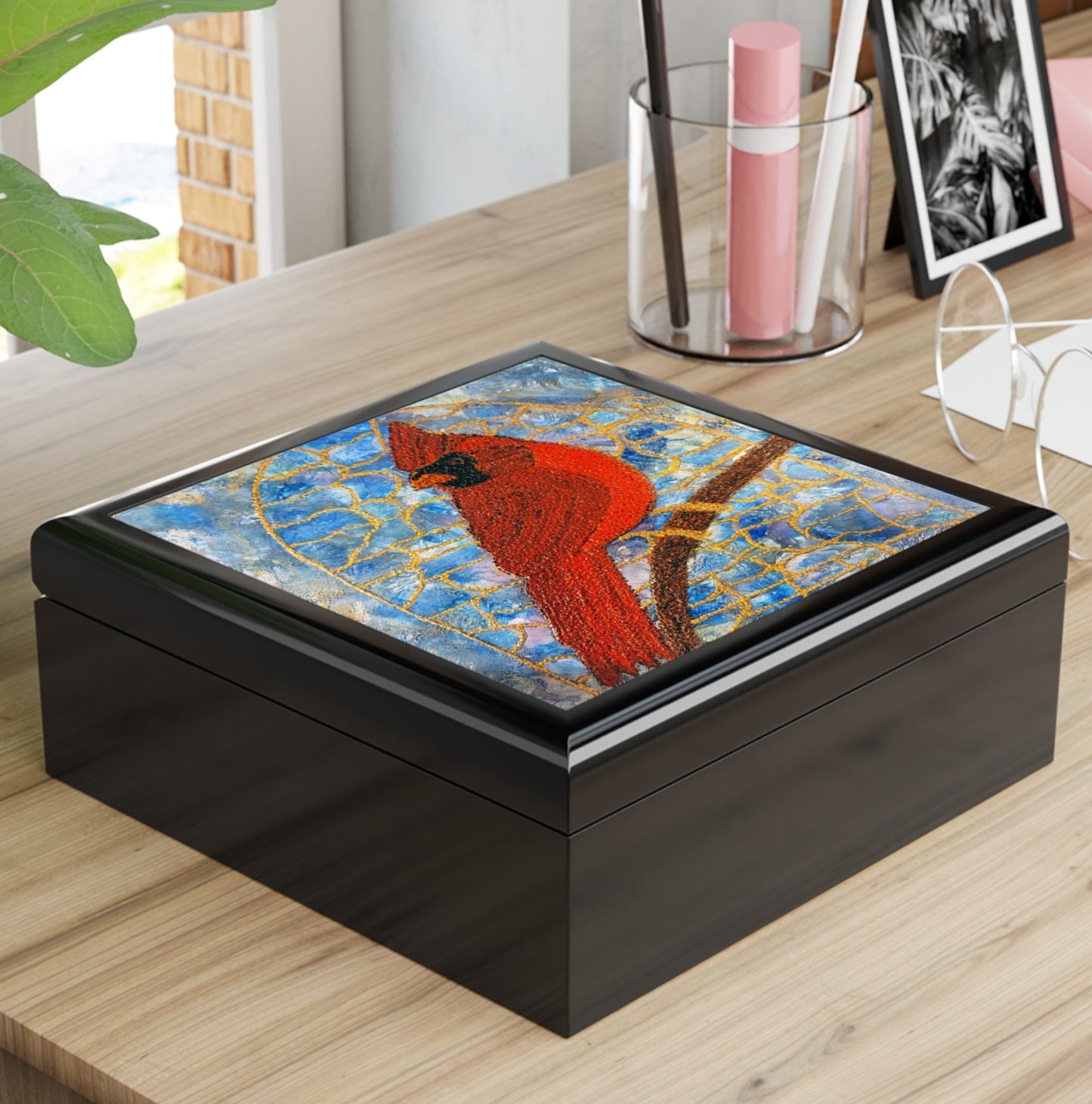 Always Beside You Cardinal Jewelry Box - Memorial Keepsake Box