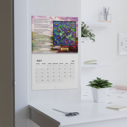 2025 Art Wall Calendar | 12 Frameable Original Prints with Poetry