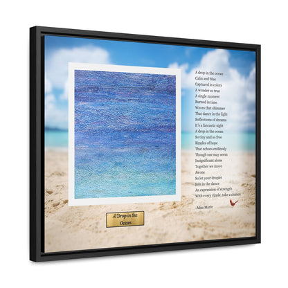 Ocean Wave Wall Art | Coastal Poetry Print | Beach House Serenity Decor