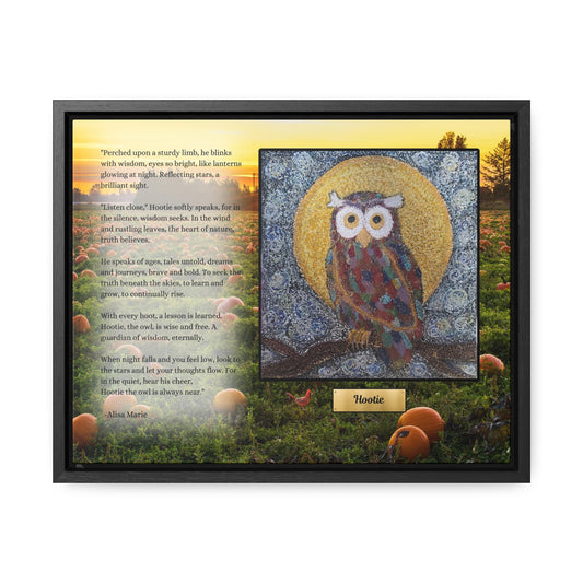 Wisdom Owl Wall Art | Moonlit Night Poetry Print 'Hootie' | Spiritual Guardian Gift