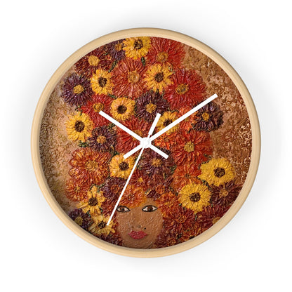 Power of Thought- Flower Girl Wall Clock