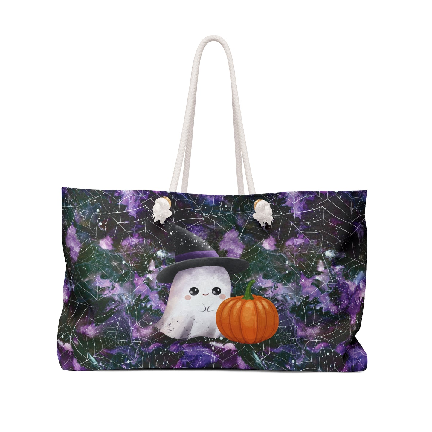 Limited -Edition-Cute-Ghost-and-Pumpkin-Halloween-Weekender-Bag-Alisa-Marie