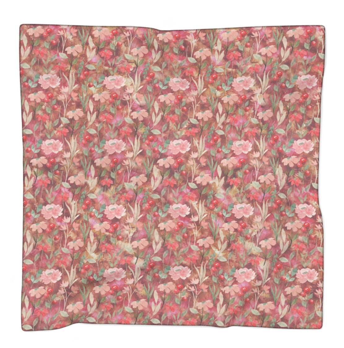 Terracotta Rose Garden Designer Scarf