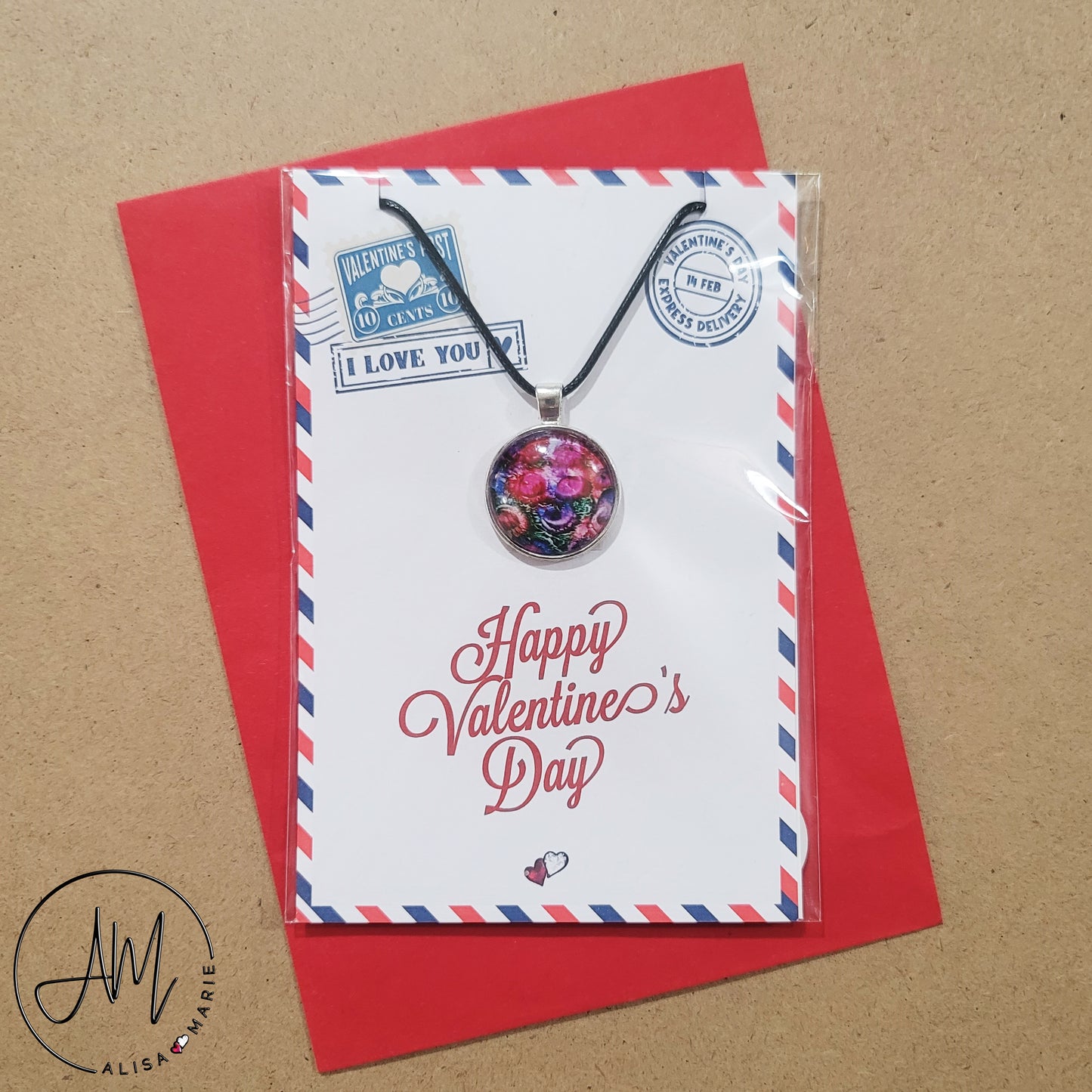 Valentines Day Pendant Gift Card
