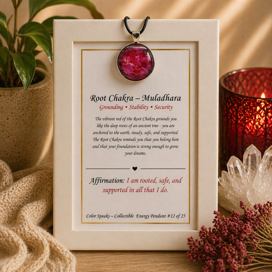 Root Chakra Pendant Card – Muladhara – Grounding • Stability • Security