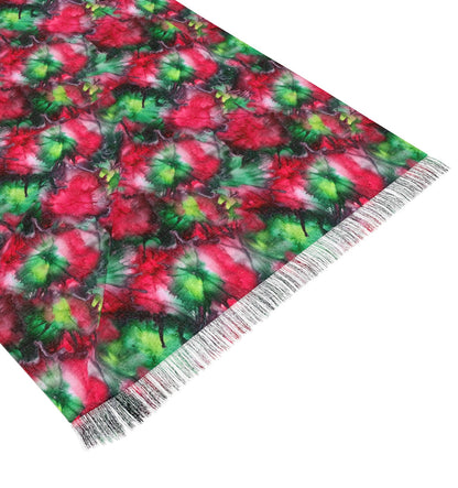 🎄 Christmas Magic Fringe Scarf – A Celebration of Joy & Light