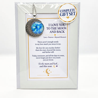 I Love You to the Moon and Back Pendant Gift Set