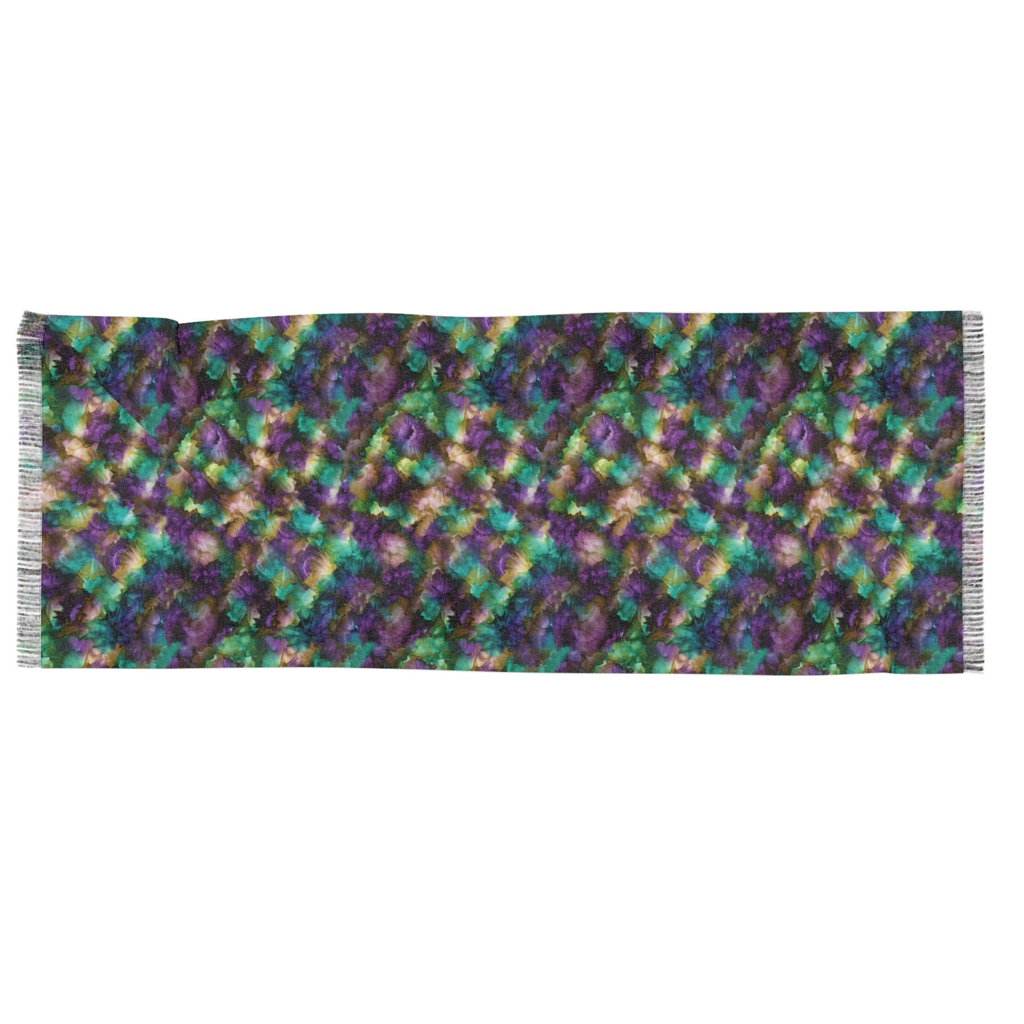 Fantasy Fringe Scarf - A Dance of Color and Imagination