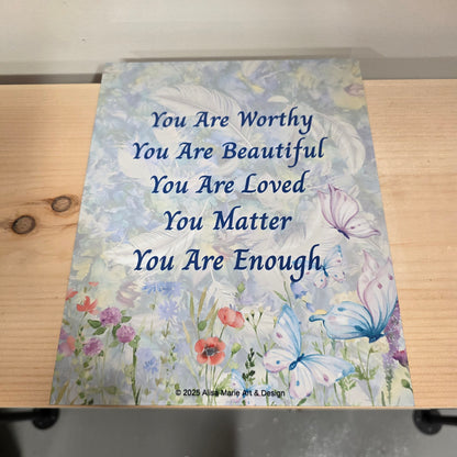 Inspirational Aluminum Wall Art – 8×10 Healing Affirmation Print