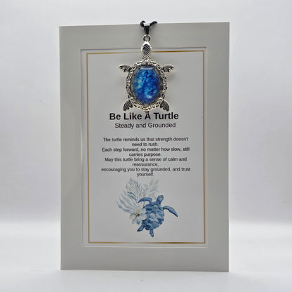 Be Like a Turtle Pendant Card – Steady • Grounded