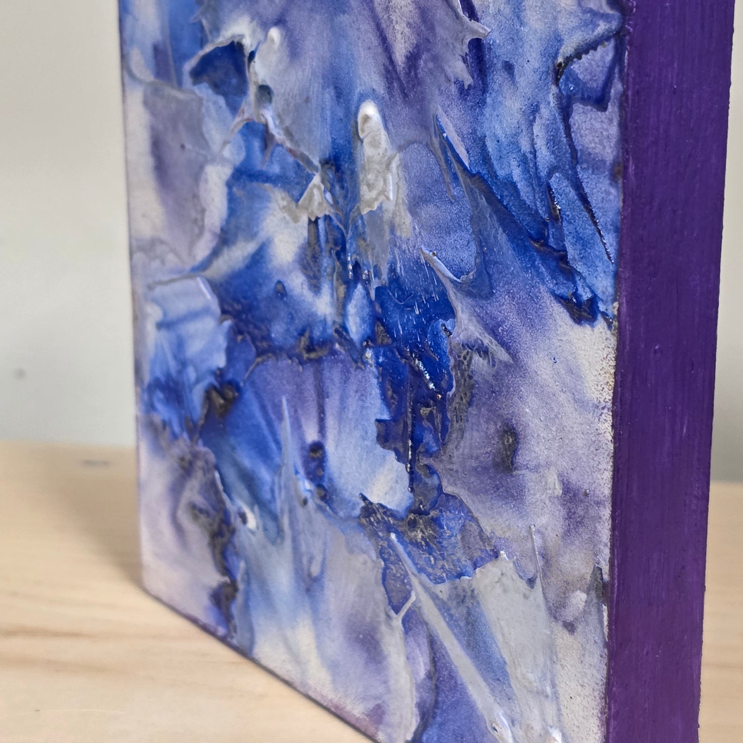 Moonlight - Encaustic on Cradled Wood | 5×5" | Original Art