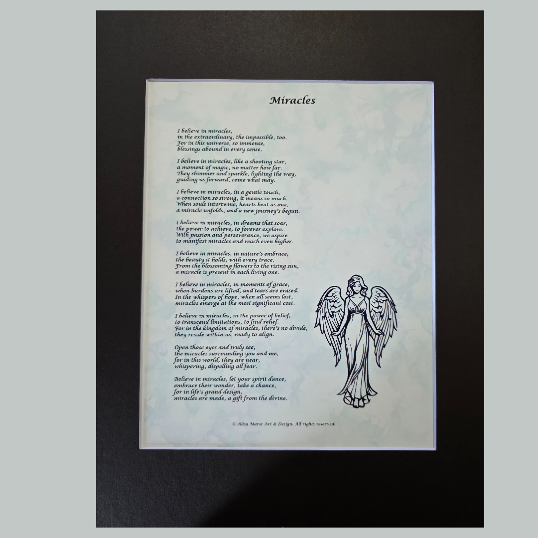 Miracles - 11x14 Matted Poem
