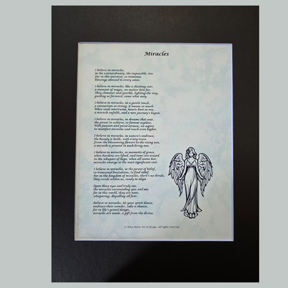 Miracles - 11x14 Matted Poem