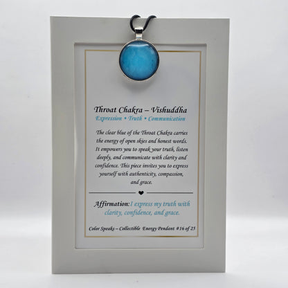 Throat Chakra Pendant Card – Vishuddha – Expression • Truth • Communication