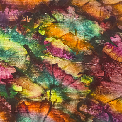 Turning of the Leaves – 6×6 Encaustic Original