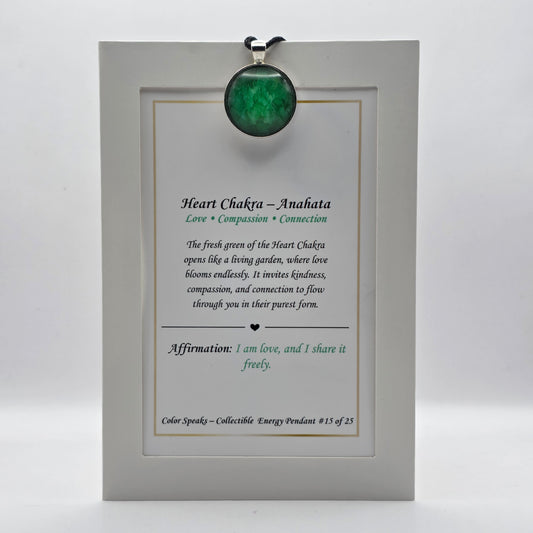 Heart Chakra Pendant Card – Anahata – Love • Compassion • Connection