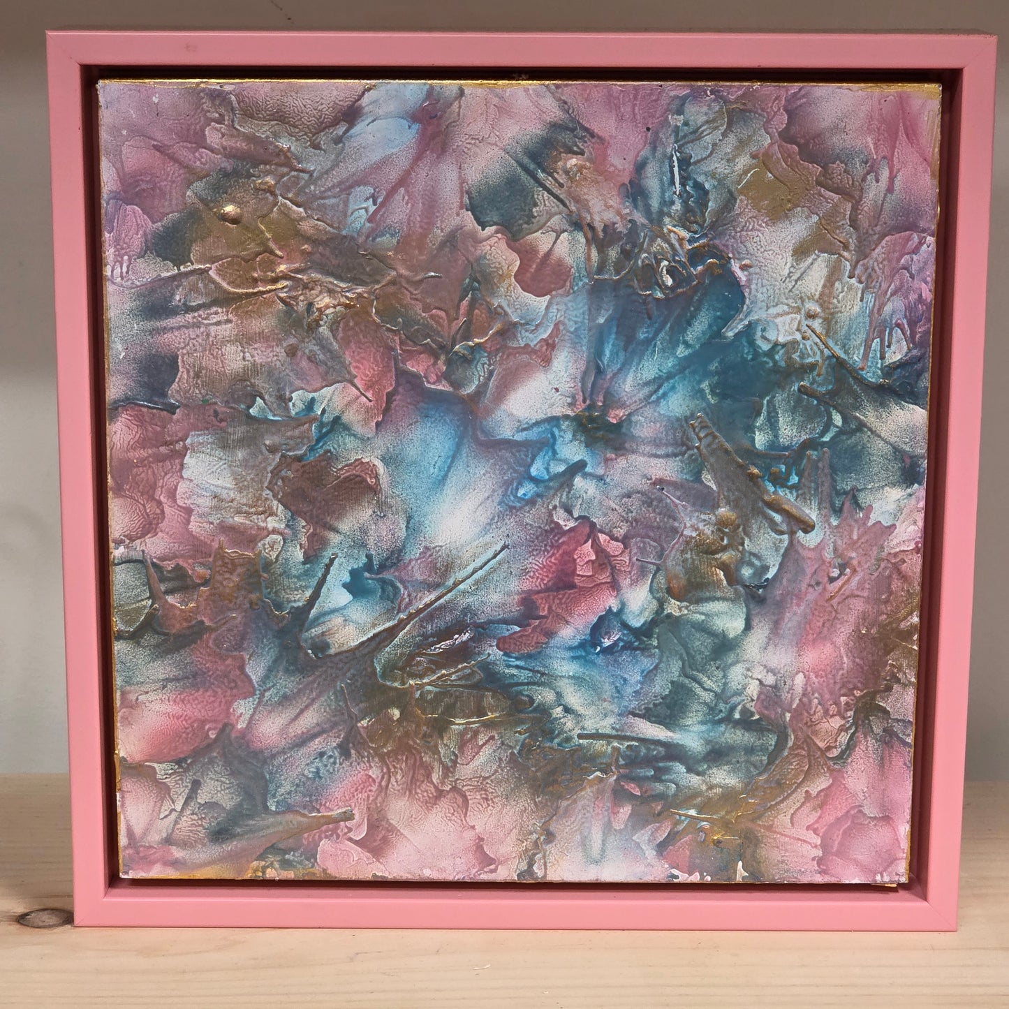 The Heart Remembers – 8×8 Encaustic Original