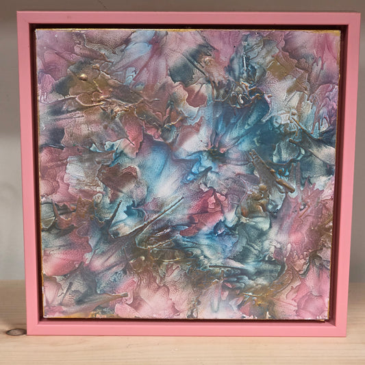 The Heart Remembers – 8×8 Encaustic Original