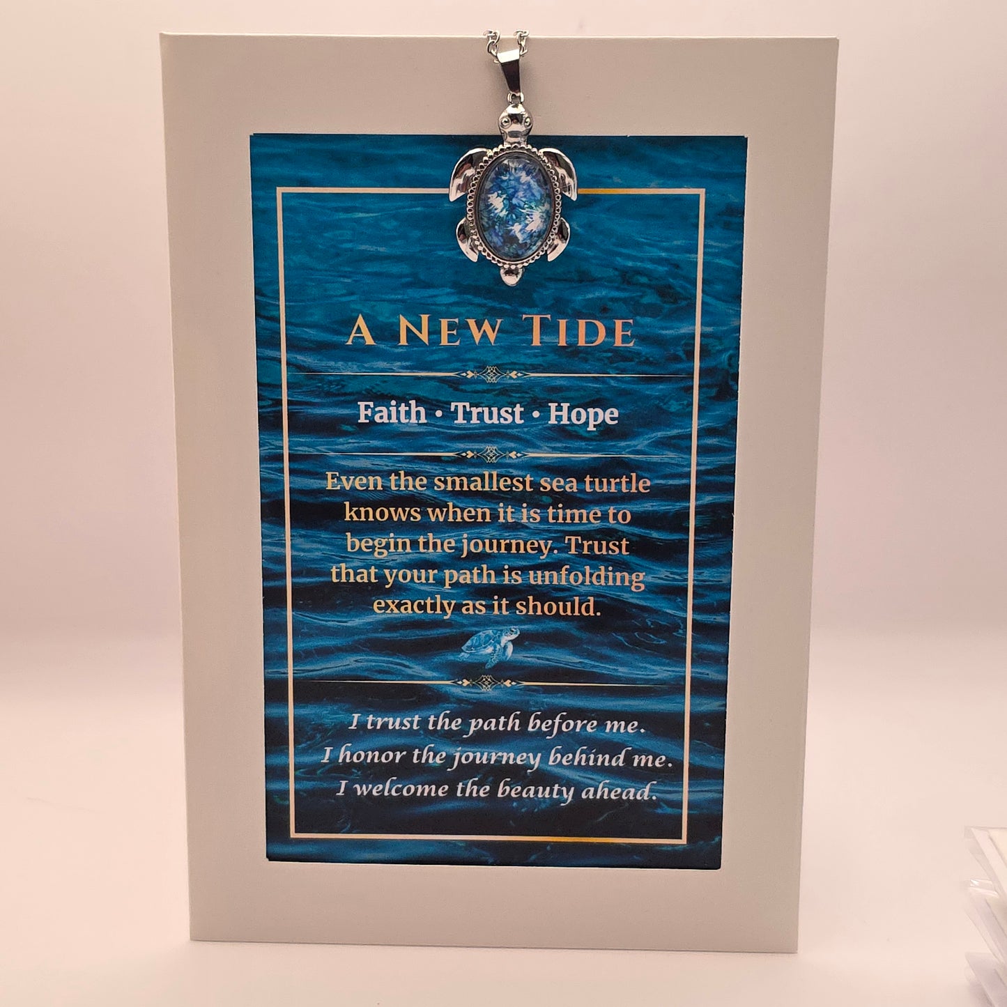 Sea Turtle Necklace Gift Set