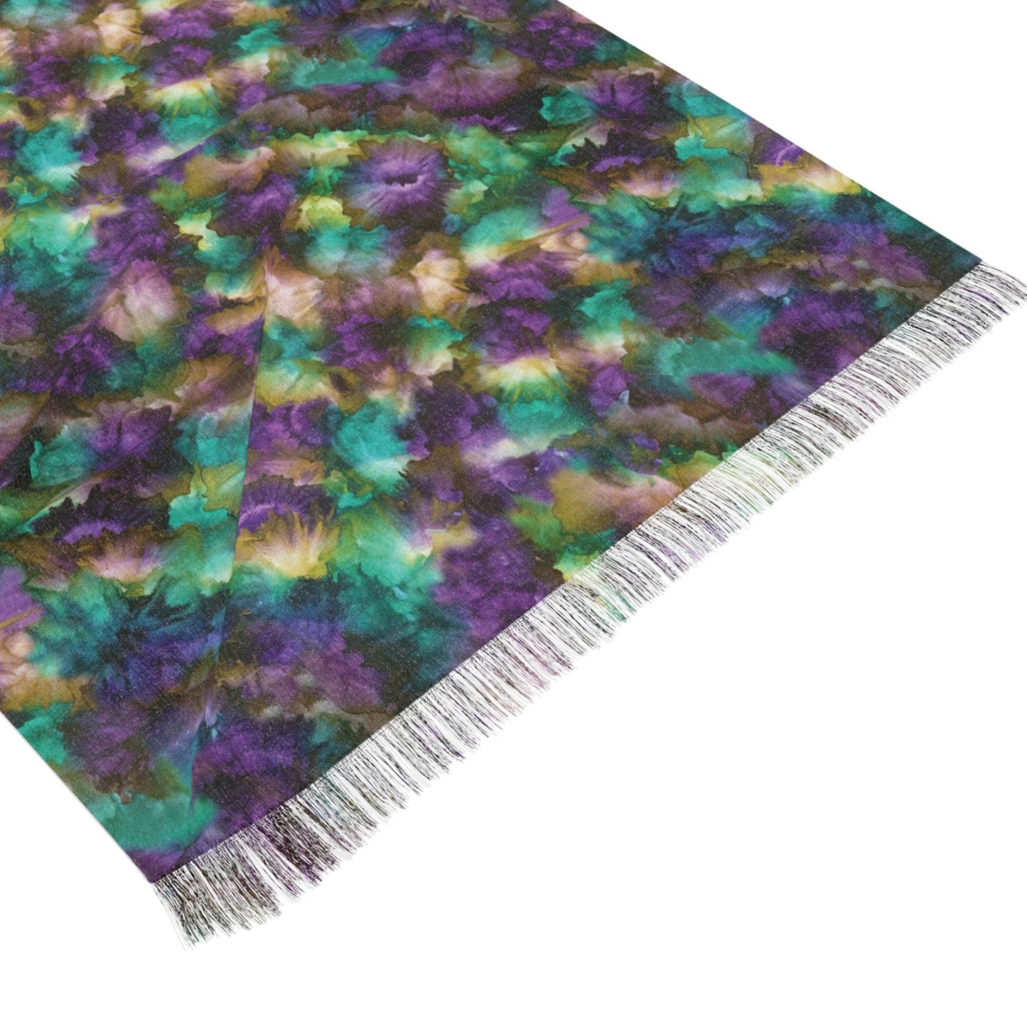 Fantasy Fringe Scarf - A Dance of Color and Imagination