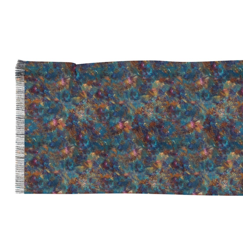 Sapphire Mist Wearable Art Scarf