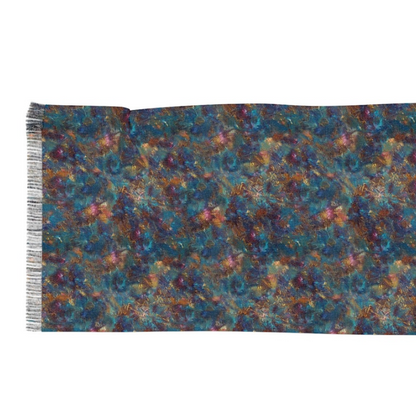 Sapphire Mist Wearable Art Scarf