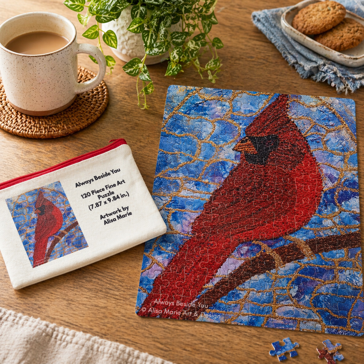 Always Beside You Cardinal Fine Art Puzzle