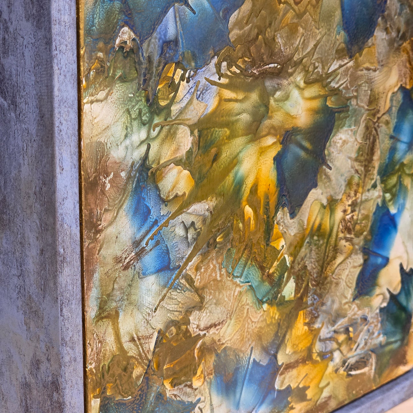 Gate of Clarity – 8×8 Encaustic Original