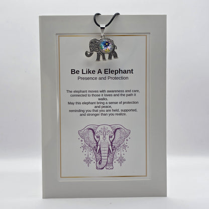 Be Like an Elephant Pendant Card – Presence • Protection