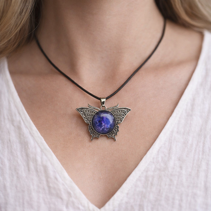 Butterfly Memorial Pendant – Sympathy Gift with Keepsake Card