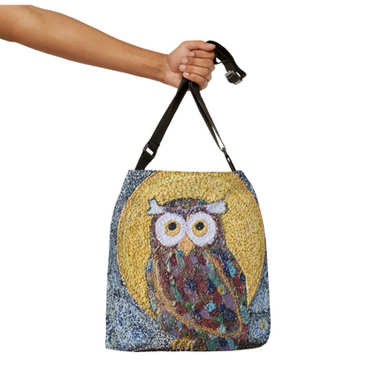 Hootie the Owl - Original Art Crossbody Tote