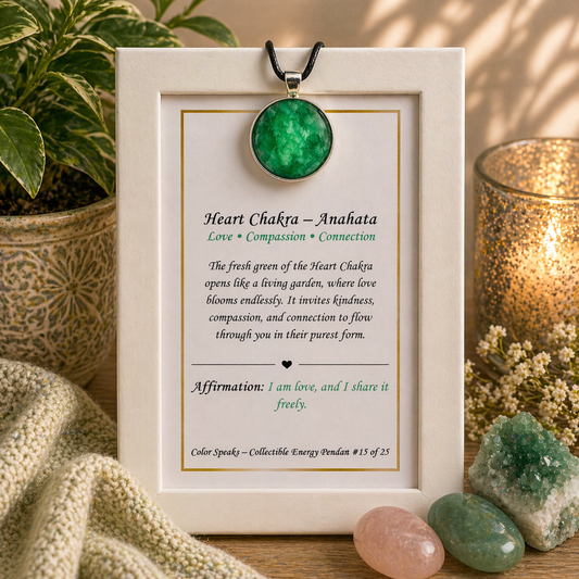 Heart Chakra Pendant Card – Anahata – Love • Compassion • Connection