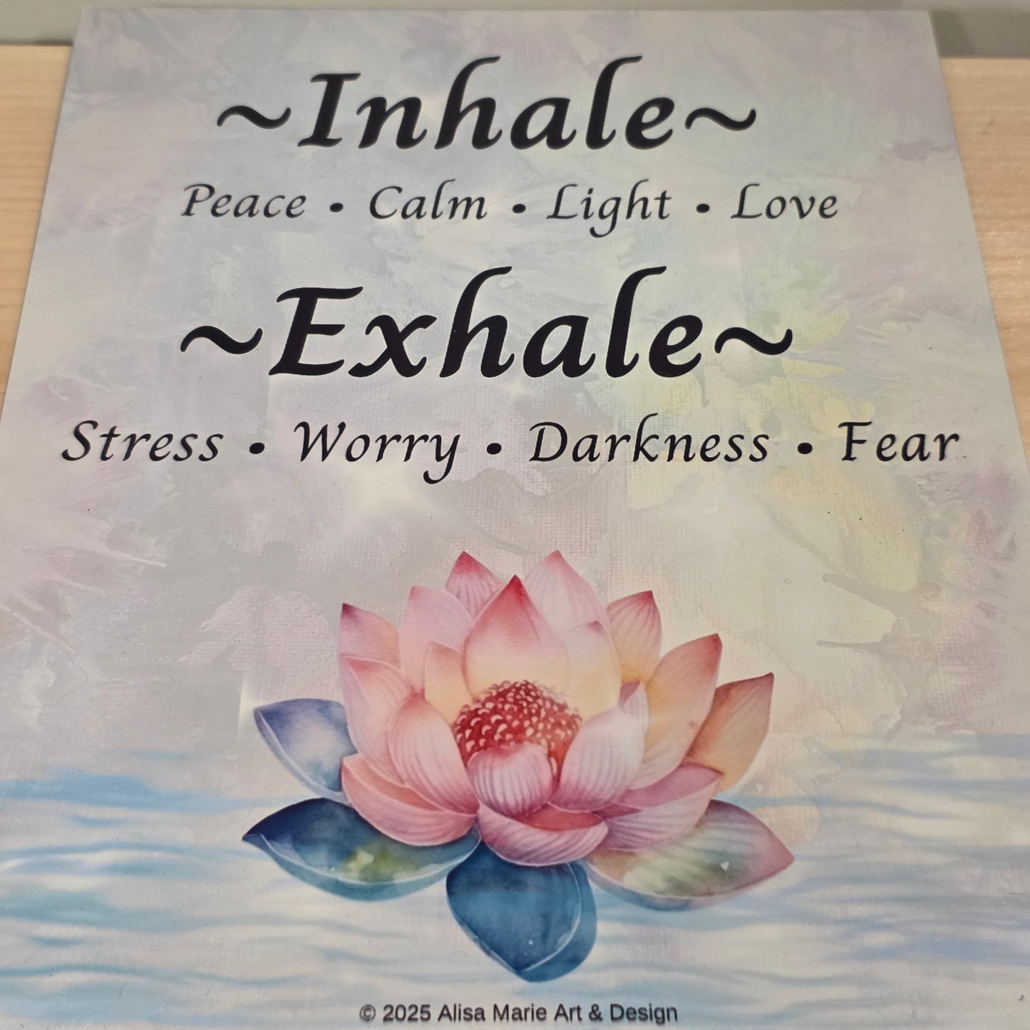 Inspirational Aluminum Wall Art – 8×10 Healing Affirmation Print