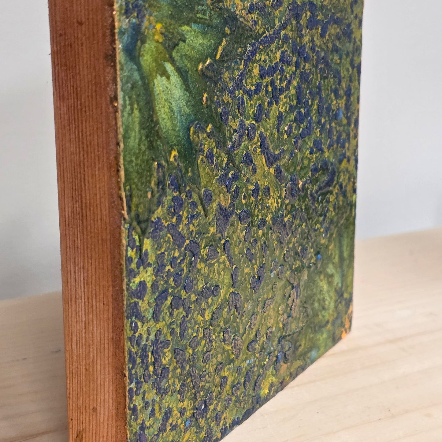 Gaia - Encaustic on Cradled Wood | 5×5" | Original Art