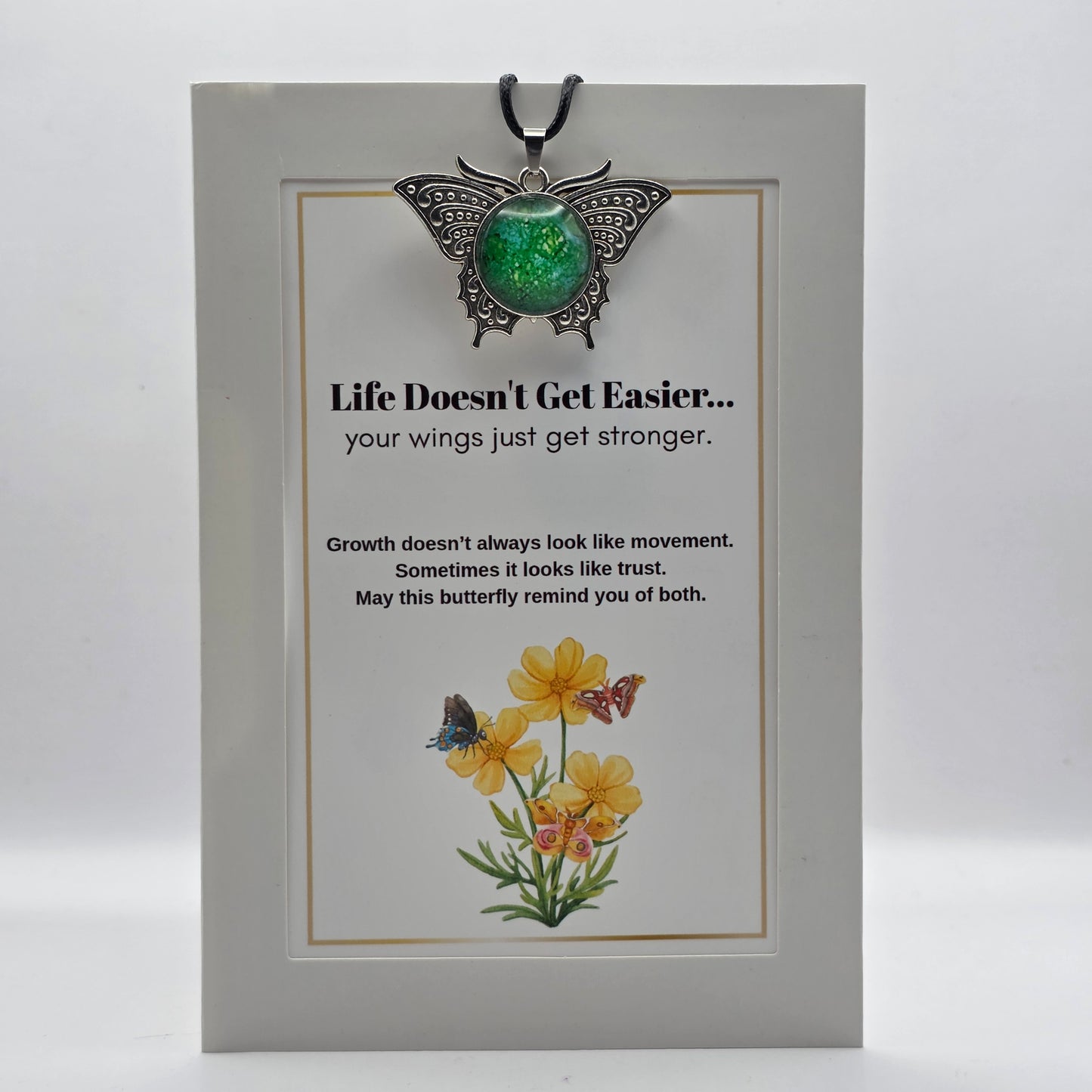 Butterfly Keepsake Pendant Card – Strength, Growth & Encouragement Gift