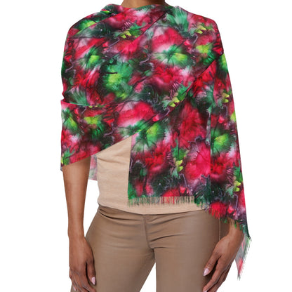 🎄 Christmas Magic Fringe Scarf – A Celebration of Joy & Light