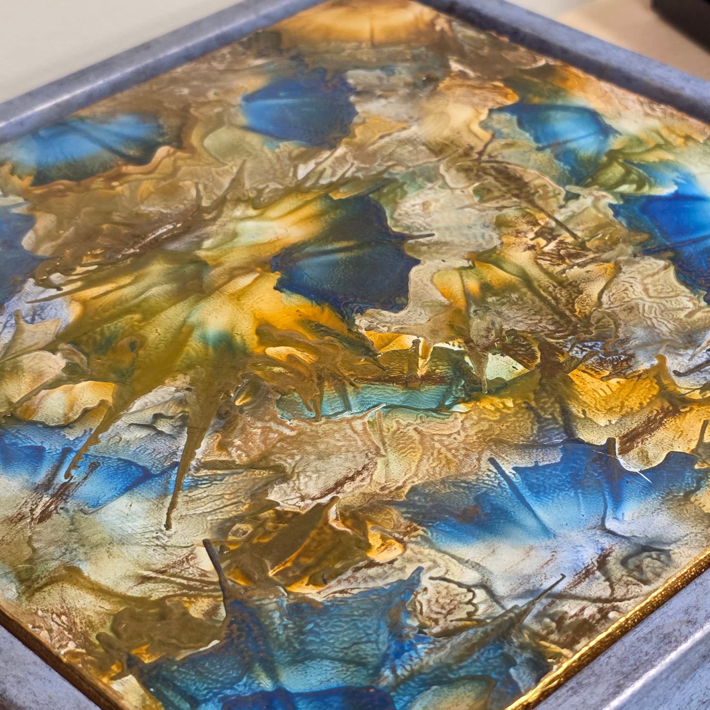 Gate of Clarity – 8×8 Encaustic Original