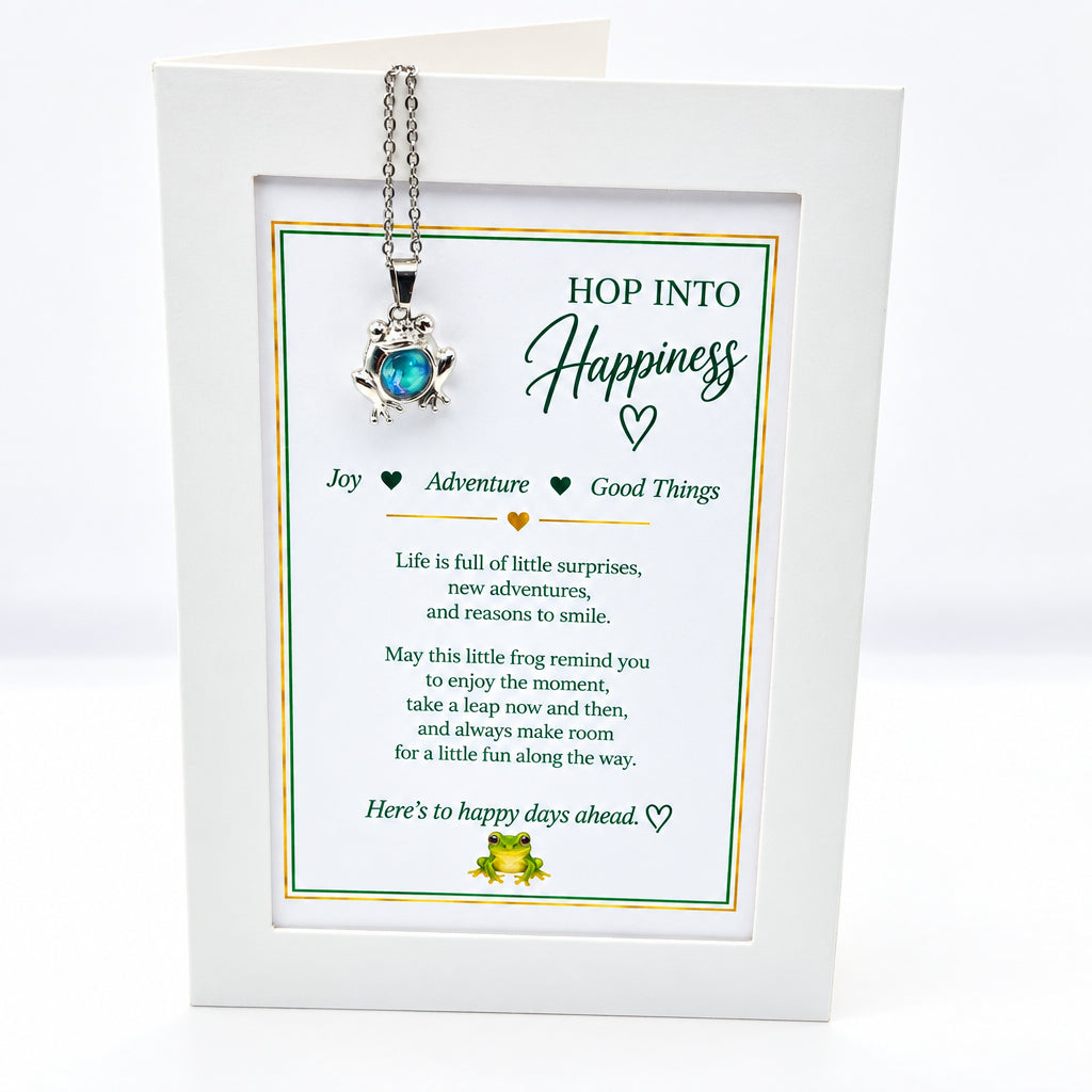 Hop Into Happiness Frog Art Pendant