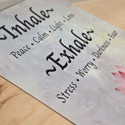 Inspirational Aluminum Wall Art – 8×10 Healing Affirmation Print