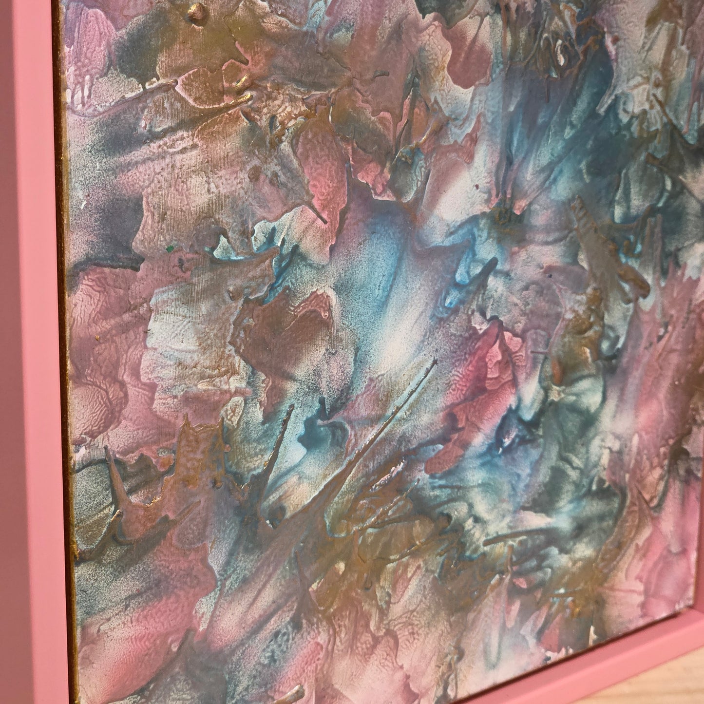 The Heart Remembers – 8×8 Encaustic Original