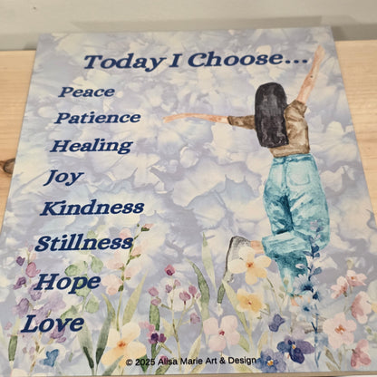 Inspirational Aluminum Wall Art – 8×10 Healing Affirmation Print